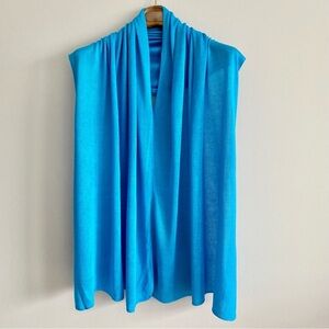 LY Lexi York Ocean Blue Shawl Cape
